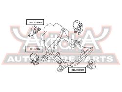 0212-Z50F ПОДУШКА ДВИГАТЕЛЯ ПЕРЕДНЯЯ (ГИДРАВЛИЧЕСКАЯ)