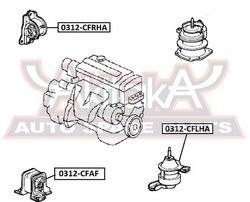 0312-CFRHA ПОДУШКА ДВИГАТЕЛЯ ПРАВАЯ AT