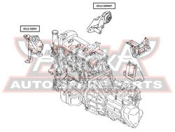 0512-DERH ПОДУШКА ДВИГАТЕЛЯ ПРАВАЯ (ГИДРАВЛИЧЕСКАЯ)