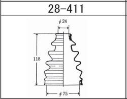 28411 Пыльник внешнего шруса (D24-D75-H118)