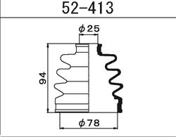 52413 Пыльник внешнего шруса (D25-D78-H94)
