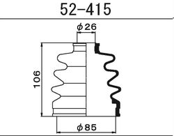 52415 Пыльник внешнего шруса (D26-D85-H106)