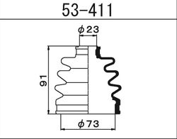 53411 Пыльник внешнего шруса (D23-D73-H91)
