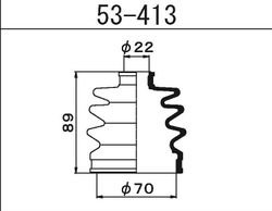 53413 Пыльник внешнего шруса (D22-D70-H89)