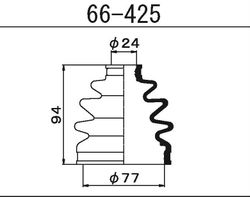 66425 Пыльник внешнего шруса (D24-D77-H94)