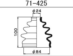 71425 Пыльник внешнего шруса (D24-D84-H100)