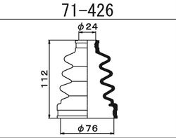 71426 Пыльник внутреннего шруса (D24-D76-H112)