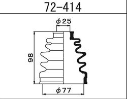 72414 Пыльник внешнего шруса (D25-D77-H98)