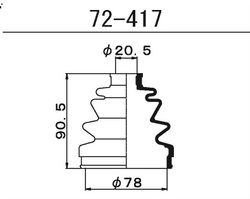 72417 Пыльник внешнего шруса (D20,5-D78-H90,5)