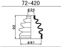 72420 Пыльник внешнего шруса (D24-D81-H92)