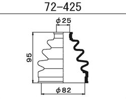 72425 Пыльник внешнего шруса (D25-D82-H95)