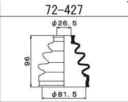 72427 Пыльник внешнего шруса (D26,5-D81,5-H96)