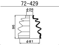 72429 Пыльник внешнего шруса (D26-D81-H96)