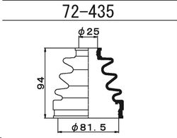 72435 Пыльник внешнего шруса (D25-D81,5-H94)