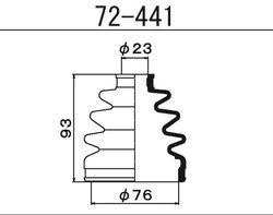 72441 Пыльник внешнего шруса (D23-D76-H93)