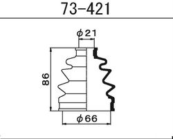 73421 Пыльник внешнего шруса (D21-D66-H86)