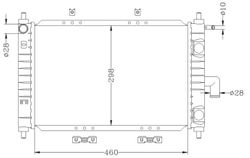 ACRM008 Радиатор (мех. сборка) DAEWOO MATIZ 08-1.0 98-) (NISSENS 61646) ACRM008