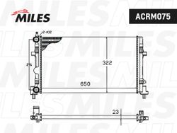 ACRM075 Радиатор (мех. сборка) VAG POLO RUS 10-/Rapid 11-/FABIA 10-/ROOMSTER 06- (NISSENS 640012) ACRM075