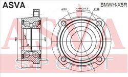 BMWH-X5R ПОДШИПНИК СТУПИЧНЫЙ ЗАДНИЙ