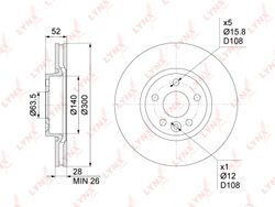BN1027 Диск тормозной | перед прав/лев |