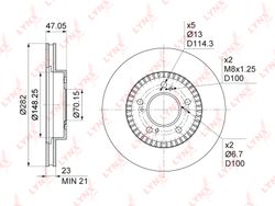 BN1037 Диск тормозной | перед прав/лев |