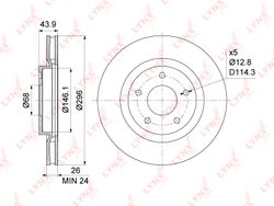BN1112 Диск тормозной | перед прав/лев |
