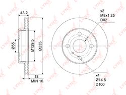 BN1153 Диск тормозной | перед прав/лев |