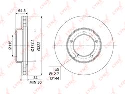BN1170 Диск тормозной | перед прав/лев |