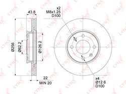 BN1431 Диск тормозной | перед прав/лев |