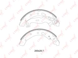 BS3007 Колодки тормозные барабанные