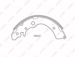 BS3403 Колодки тормозные барабанные