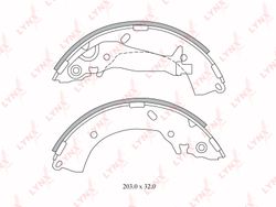 BS3600 Колодки тормозные барабанные