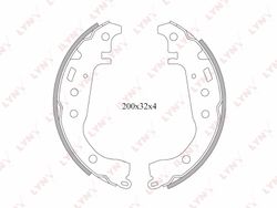 BS7501 Колодки тормозные барабанные