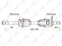 CD1087 Привод в сборе | перед лев |