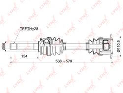 CD1088 Привод в сборе | перед прав |