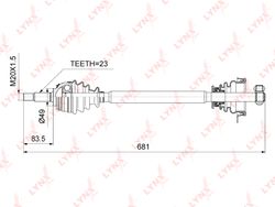 CD6705 Привод в сборе | перед лев |