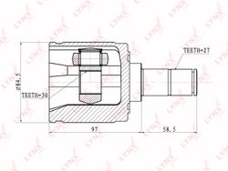 CI3403 ШРУС внутренний | перед прав |