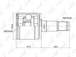 CI3710 ШРУС внутренний | перед лев |