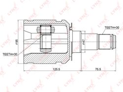 CI3721 ШРУС внутренний | перед прав/лев |