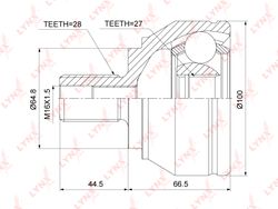 CO3908 ШРУС внешний | перед прав/лев |