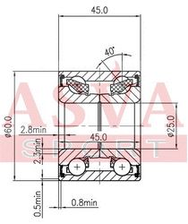 DAC25600045 ПОДШИПНИК СТУПИЧНЫЙ