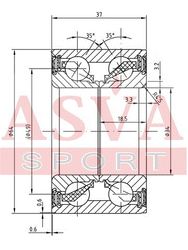 DAC34640037 Передний ступичный подшипник