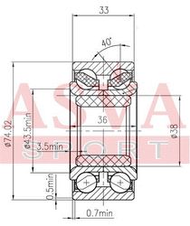 DAC38740036-33 Передний ступичный подшипник