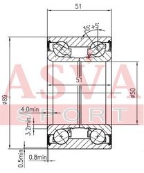 DAC508900051 ПОДШИПНИК СТУПИЧНЫЙ