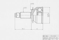 FU032 Шрус внешний 30x52x27