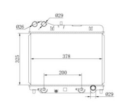 HDGD11226 Радиатор охлаждения двигателя (Квадратной формы)