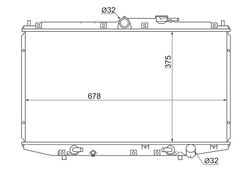 HDTA1216 Радиатор охлаждения двигателя