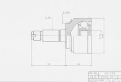 HOE078 ШРУС внешний