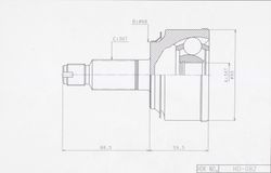 HOE082 ШРУС внешний