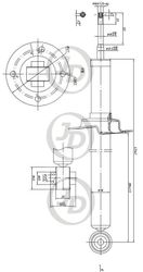 JAA0151 Амортизатор газомасляный задний правый/левый (цена за штуку)